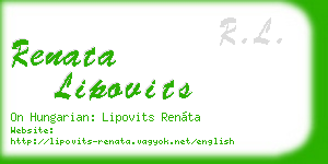 renata lipovits business card