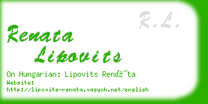 renata lipovits business card